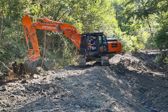 Un'immagine dei lavori realizzati lungo il rio Ploner (Foto: ASP/Ufficio sistemazione bacini montani Nord)