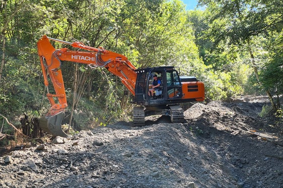 Un'immagine dei lavori realizzati lungo il rio Ploner (Foto: ASP/Ufficio sistemazione bacini montani Nord)