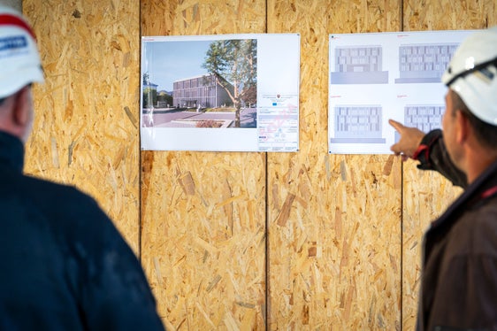 Oggi è stato quindi presentato il progetto di ampliamento: l'edificio, attualmente in costruzione, sarà arricchito di un nuovo terzo piano, dove verrà allestito un reparto di cure palliative con 12 posti letto. (Foto: USP/Fabio Brucculeri)