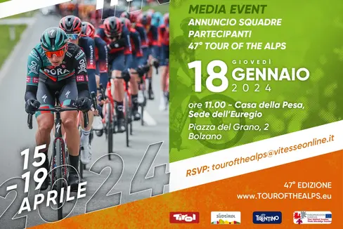 L'invito all'annuncio delle squadre partecipanti all'edizione 2024 del Tour of the Alps (Foto: Vitesse)