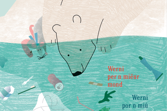 La copertina del libro illustrato Werni per un mondo migliore, qui nella sua versione nelle due varianti ladine. (Foto: USP/Area pedagogica della Direzione provinciale Scuole ladine)