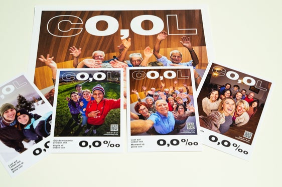 Il materiale informativo della nuova campagna di prevenzione dell'alcol CO,OL (Foto: ASP/Fabio Brucculeri)