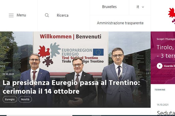 È online il nuovo sito web dell'Euregio www.euregio.info: attuale, semplice da consultare e ricco di informazioni. (Foto: ASP)