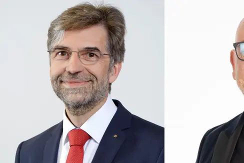 Die Sprachwissenschaftler Thomas Niehr und Vincenzo Gannuscio beleuchten Besonderheiten öffentlicher Debatten über Krieg und Frieden in Deutschland und Italien. (Foto: LPA/Landesbibliothek Teßmann)