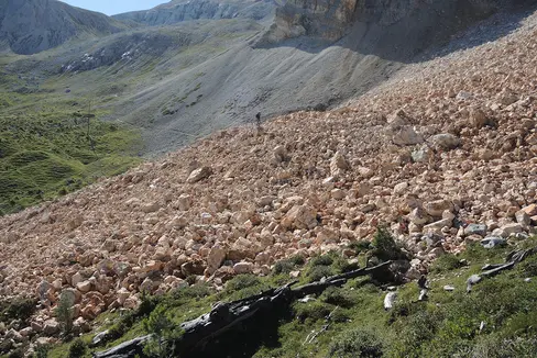 Erdrutschungen werden künftig in einem Online-Inventar erfasst, auf der Zivilschutzmesse Civil Protect findet dazu am Freitag, 17. September ein Webinar statt. (Foto: LPA/Amt für Geologie und Baustoffprüfung)