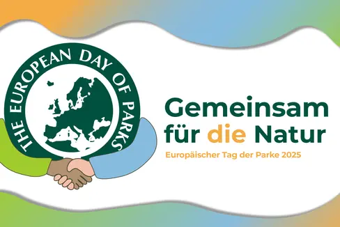 Am Samstag, 24. Mai 2025, findet im Südtiroler Teil des Nationalparks Stilfserjoch der Aktionstag „Stelvio Park Day“ mit vielen Angeboten für Besucherinnen und Besucher statt. (Logo: Europäischer Tag der Parke)