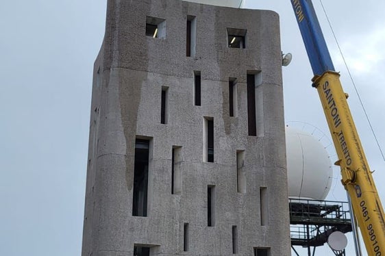 Die Arbeiten an der neuen Wetterradarstation am Gantkofel sind fast abgeschlossen. (Foto: LPA/Dienst für Risikoprävention und CUE Trient)