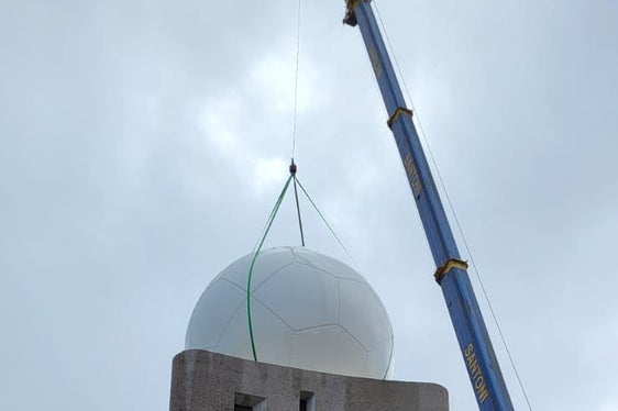 I lavori per la nuova stazione radar meteorologica sul monte Macaion sono quasi ultimati. (Foto: ASP/Servizio Prevenzione Rischi e CUE Trento)