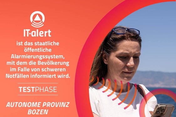 Am internationalen Tag der Katastrophenvorbeugung, dem 13. Oktober, um 12 Uhr erfolgt erstmals der Test des neuen gesamtstaatlichen Alarmierungssystems IT-alert. (Grafik: Dipartimento Protezione Civile/LPA)