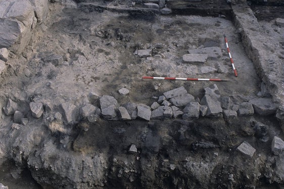 Haus 3 während der archäologischen Grabungen (Foto: LPA/LDA)