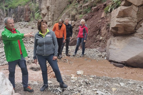 L'assessora provinciale Hochgruber Kuenzer in occasione del sopralluogo (Foto: ASP/Marcella Morandini)
