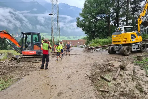 Nach den Unwetterereignissen mit Schäden (im Bild in Trens) wird die Wildbachverbauung ab Montag mit der Erhebung des Schadensausmaßes beginnen. (Foto: LPA/Landesamt für Wildbach- und Lawinenverbauung Nord)