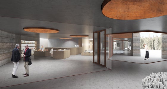 Blick in das künftige Innere des Besucherzentrums Geoparc Bletterbach: Am 29. August wird sich Landesrätin Hochgruber Kuenzer über den Stand des Projekts informieren. (Foto: LPA/Landesamt für Hochbau West)