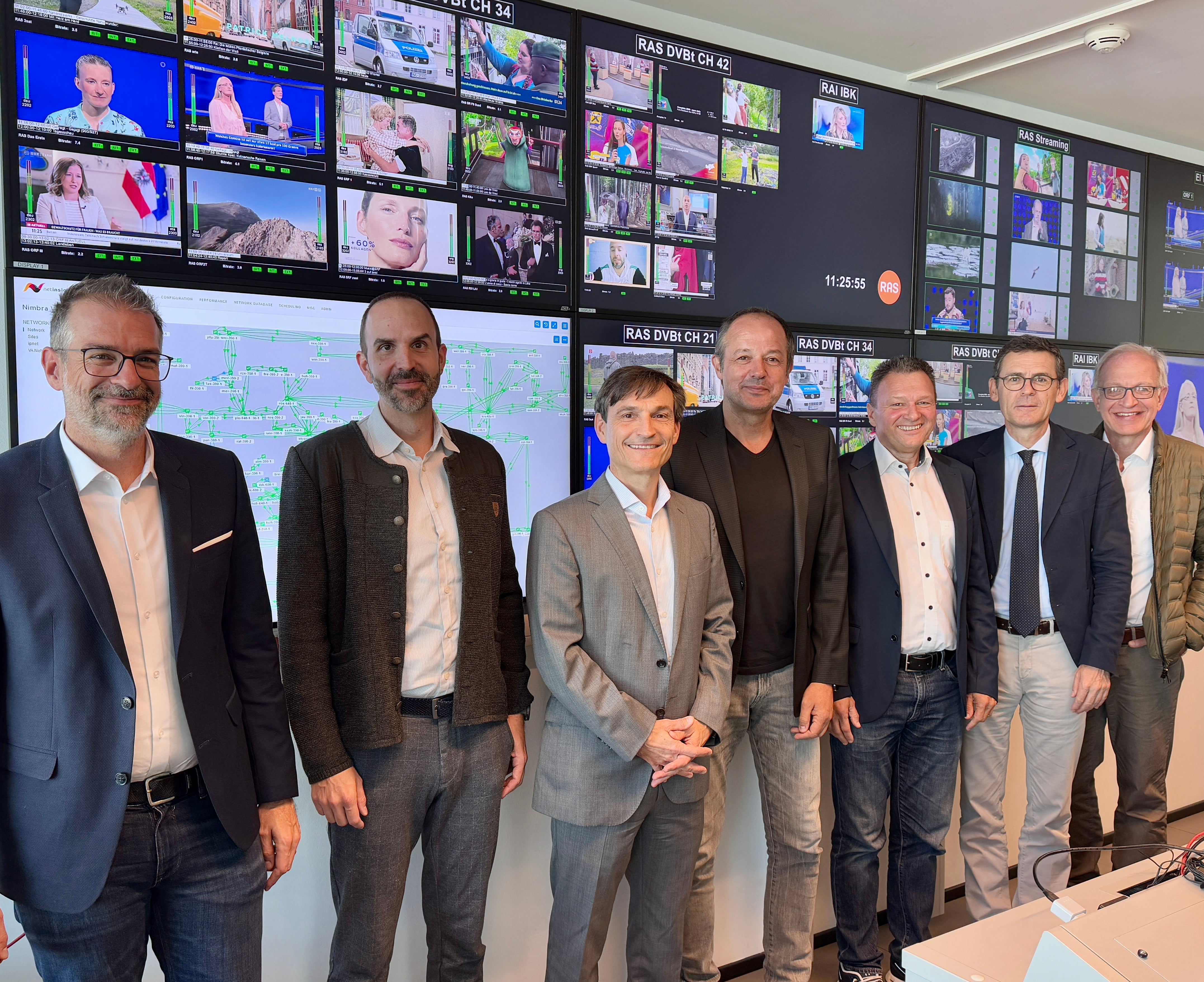 Sie tauschten Erfahrungen aus (von links): Christian Canal Technischer (Direktor RAS), Alexander Jahn (BDR), Frank Strässle (Geschäftsführer von BMT und BDR), Rainer Biehn (BMT), Georg Plattner (Direktor der RAS) , Peter Silbernagl (Präsident der RAS) und Robert Widmann (BDR). (Foto: RAS)