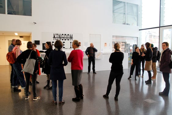 La presentazione odierna al Museion di Bolzano, che fa già parte del network Kunst.Forscher! (Foto: ASP/Verena Hilber)