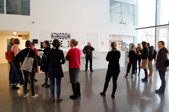 La presentazione odierna al Museion di Bolzano, che fa già parte del network Kunst.Forscher! (Foto: ASP/Verena Hilber)