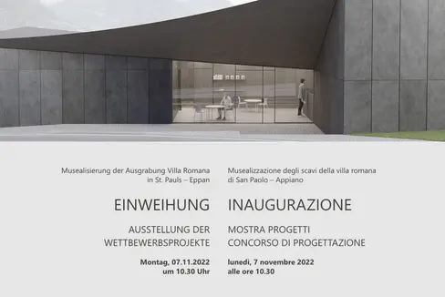 La villa di epoca romana è stata oggetto di un concorso di progettazione a livello europeo. Lunedì 7 novembre verrà inaugurata la mostra dei progetti per la musealizzazione della villa (Foto: ASP/Ufficio edilizia Ovest)