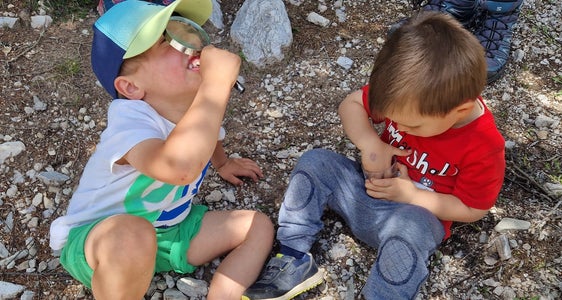 Wer genau hinsieht, kann in der Natur viel entdecken und wer das genau Hinschauen schon von klein auf lernt, lernt die Natur zu schätzen: Das ist ein wichtiges Ziel der Explore Familienwanderungen. (Foto: Karin Kinigadner)