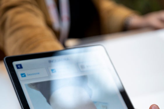 Al concorso, al momento del check-in, i partecipanti hanno ricevuto un tablet abbinato a un codice QR personale (Foto:USP/Fabio Brucculeri)