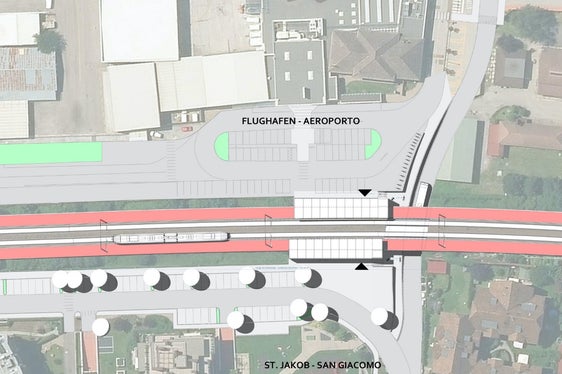 La nuova stazione di San Giacomo avrà sala d'attesa e biglietteria su ognuno dei due binari (Foto: ASP/Dipartimento mobilità della Provincia)