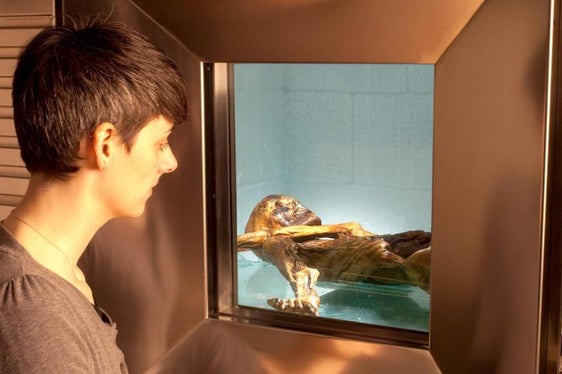 La mummia del ghiacciaio Ötzi nel Museo Archeologico (Foto: SAM/Augustin Ochsenreiter)