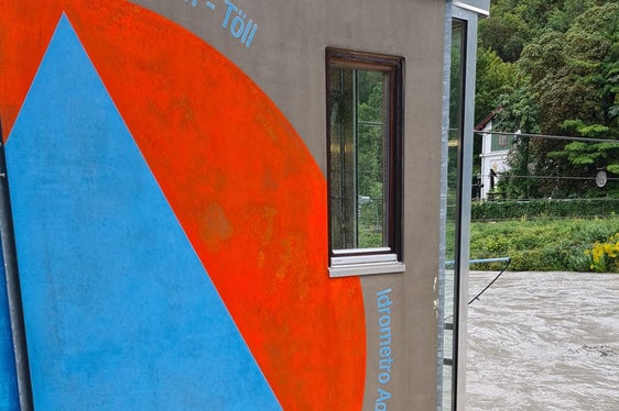 La stazione di misurazione del livello dell'acqua a Tel. (Foto: USP/Archivio Ufficio Idrologia e dighe)