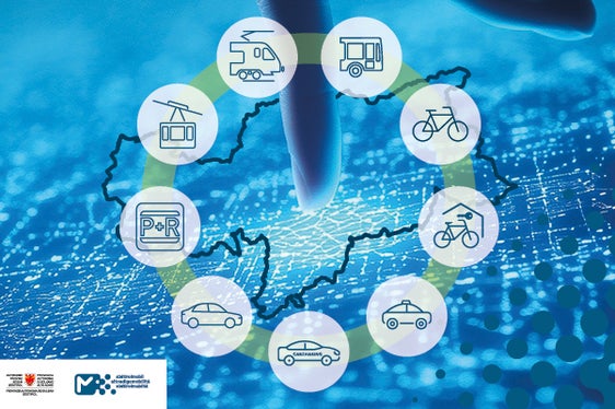 Beim Projekt MaaS for Italy - Mobility as a Service (im Bild das Logo) wird in Südtirol eine neue App bereit gestellt, über die Bürgerinnen und Bürger, aber auch Unternehmen Fahrten mit verschiedenen Verkehrsmitteln auf dem Smartphone planen und buchen können. (Foto: LPA)