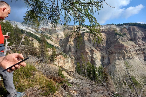 Con un sistema innovativo la segnalazione degli eventi franosi può avvenire online tramite un’apposita app. (Foto: ASP/Ufficio geologia)