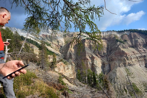 Con un sistema innovativo la segnalazione degli eventi franosi può avvenire online tramite un’apposita app. (Foto: ASP/Ufficio geologia)