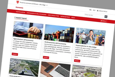 Il portale provinciale sull'Economia è stato creato con un nuovo sistema di gestione dei contenuti che facilita la navigazione (Foto: ASP)