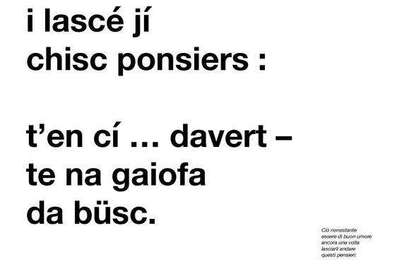 Am Internationalen Tag der Poesie am 21. März wird auch in Südtirol die Lyrik sichtbar: Rund zwei Wochen lang sind Gedichte von 19 Südtiroler Autorinnen und Autoren an den Bozner Litfaßsäulen sowie auf Werbeflächen in verschiedenen Ortschaften Südtirols zu lesen. Neu in diesem Jahr ist die Beteiligung der Landesbibliothek Teßmann.