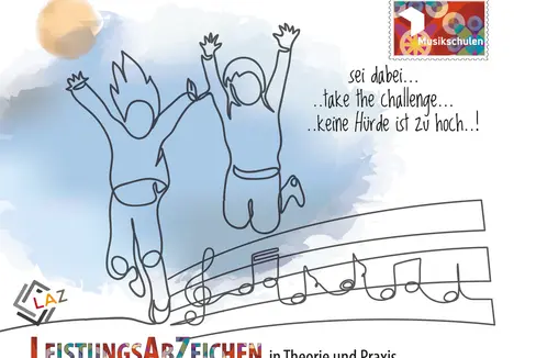 Rund 1800 junge Musizierende haben im vergangenen Schuljahr erfolgreich die Prüfungen für musikalische Leistungsabzeichen in verschiedenen Fächern und Leistungsstufen abgelegt. (Grafik: Landesdirektion Deutsche und ladinische Musikschule)