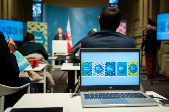 Die heutige Vorstellung der Kampagne im Pressesaal des Landhauses 1 in Bozen (Foto: LPA/Fabio Brucculeri)