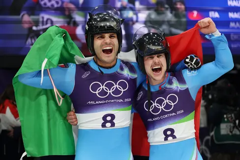 Capolavoro. Dopo l'oro di Marion Oberhofer e Andrea Vötter nel doppio femminile, è toccato alla coppia composta da Emanuel Rieder e Simon Kainzwaldner domare alla perfezione la loro slitta, centrando la medaglia d'oro nel doppio maschile. (Foto: FISI.org. La foto può essere utilizzata solo per questo comunicato stampa)