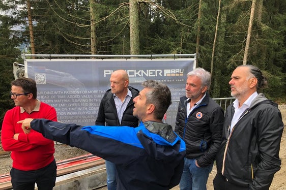 Sopralluogo dell'assessore Schuler alla stazione radio di Monte Rota (Foto: ASP/Peter Möltner)