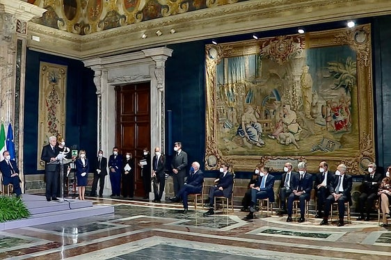 Il presidente Mattarella ha sottolineato l'importanza di cogliere l'opportunità offerta dal PNRR (Foto: diretta streaming www.quirinale.it)