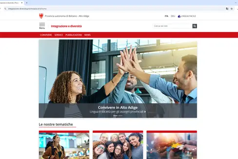 Online la nuova e rinnovata pagina web del Servizio di coordinamento per l’integrazione, parte dell’ufficio Tutela minori e inclusione sociale della Ripartizione politiche sociali. (Foto: USP)