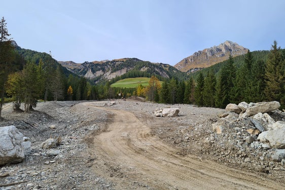 Circa 100.000 metri cubi di materiale detritico sono stati rimossi nel rio di Bronsara. (Foto: ASP/Ufficio bacini montani Est)