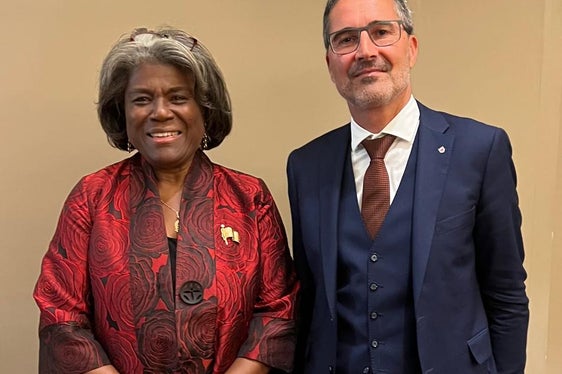 Il presidente della Provincia ha avuto a New York diversi incontri bilaterali. Tra gli altri, ha incontrato anche l'ambasciatrice americana alle Nazioni Unite, Linda Thomas-Greenfield (Foto: ASP)