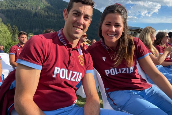 Nadia Delago con il fondista Federico Pellegrino (Foto Ufficio stampa Provincia Autonoma di Trento)