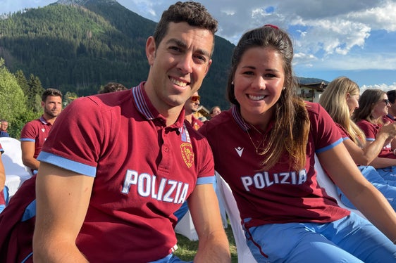 Nadia Delago con il fondista Federico Pellegrino (Foto Ufficio stampa Provincia Autonoma di Trento)
