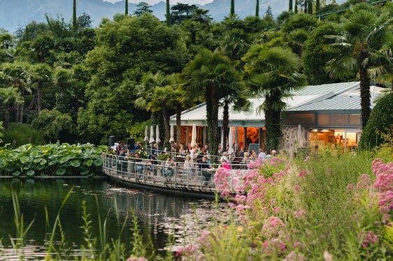 Il Caffè delle Palme ristrutturato nei giardini di Castel Trauttmansdorf. (Foto: USP/Ripartizione Informatica)