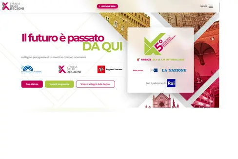 Vom 25. bis 27. Oktober findet in Florenz die fünfte Ausgabe des Festivals der Regionen und der autonomen Provinzen unter dem Motto L'Italia delle Regioni (Italien der Regionen) statt. (Foto: www.regioni.it)