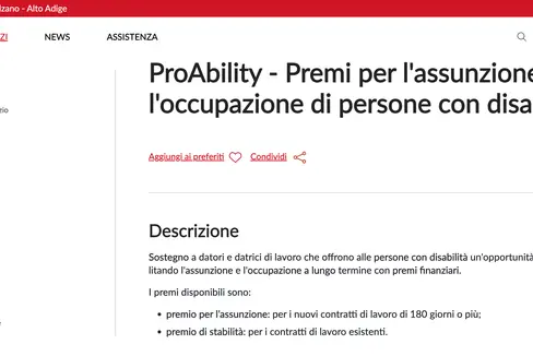 Digitale, veloce, senza burocrazia: il portale “ProAbility” nella rete civica myCIVIS semplifica ai datori di lavoro privati la richiesta di contributi per l'assunzione di persone con disabilità. (Foto: USP)