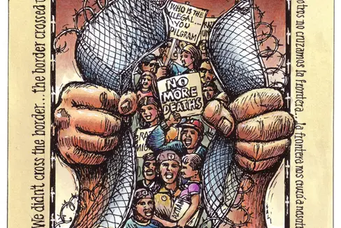 Michael Falser beleuchtet unter anderem den Chicano Park im südkalifornischen San Diego/USA, wo eine mexikanisch-amerikanische Arbeitergemeinde Ausgrenzungspolitik mit monumentalen Graffiti-Kunstwerken begegnet. (Grafik: Chicano Park Steering Committee)