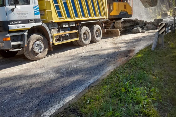 I lavori per consentire la messa in sicurezza della tratta stradale sono durati una settimana. (Foto: ASP/Ufficio strade)