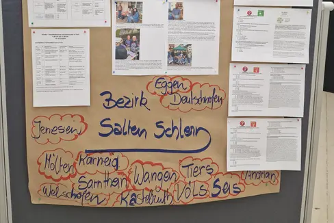 Impression der Impuls-Galerie: Es gab Raum für Rückfragen, weiterführende Gespräche und Vernetzung. (Foto: LPA/Amt für Weiterbildung und Sprachen)