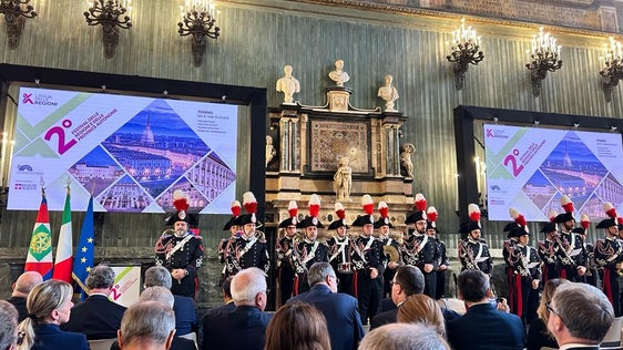 Die feierliche Eröffnung des Festivals der Regionen heute Vormittag im Palazzo Reale in Turin (Foto: Regionenkonferenz)