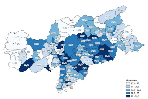 A Tires è stata registrata una partecipazione eccezionalmente elevata con una percentuale pari al 79,4% di coloro che hanno partecipato al censimento online. (Foto: ASTAT)
