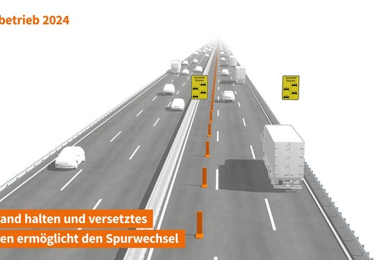 Der österreichische Autobahnbetreiber ASFINAG prüft mit Blick auf die Sanierung der Luegbrücke ab dieser Woche die Auswirkungen der Führung sämtlicher Fahrzeuge über 3,5 Tonnen auf den linken Fahrstreifen. Landeshauptmann Arno Kompatscher und Landesrat Daniel Alfreider begrüßen den Testbetrieb. (Foto: ASFINAG)